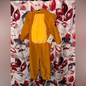 Disney Kids Brown and Yellow Plush Hooded Costume